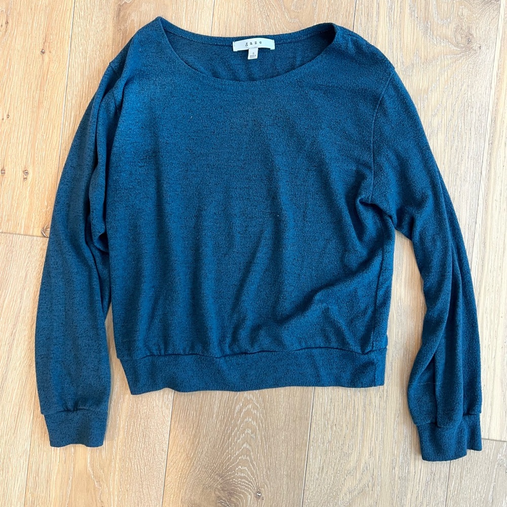 Blue Long Sleeve Sweater Top